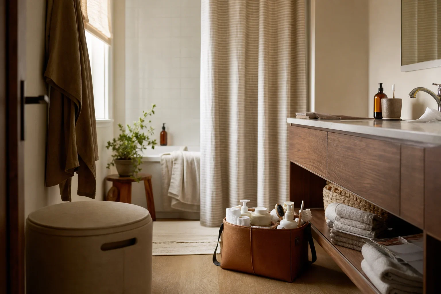 The first apartment bathroom essentials checklist: buy before move-in night Illustration of The first apartment bathroom essentials checklist: buy before move-in night