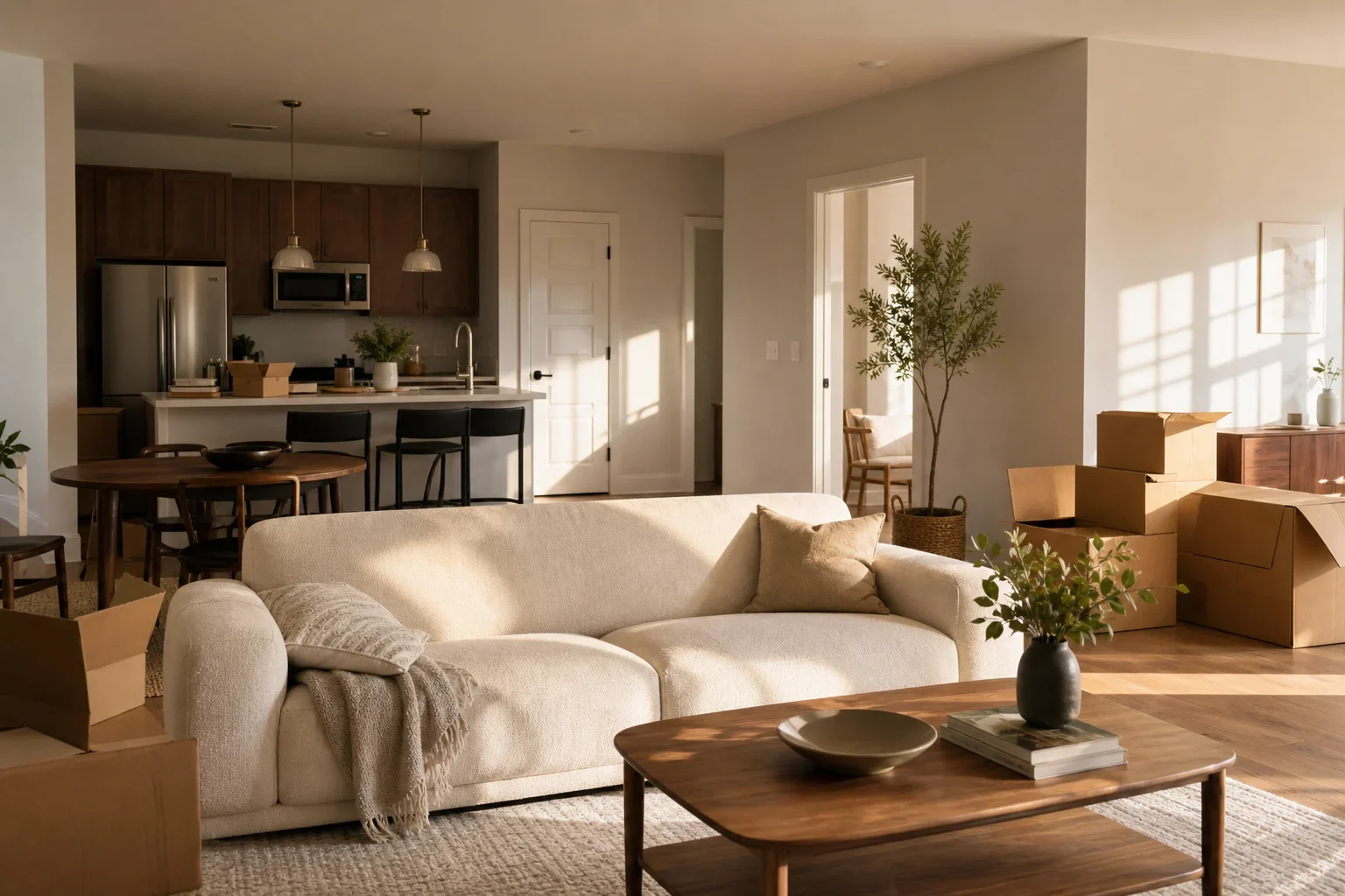 Editorial illustration for How to Furnish Your Apartment Before You Move In: A Delivery-Timed Order for Long-Distance Renters