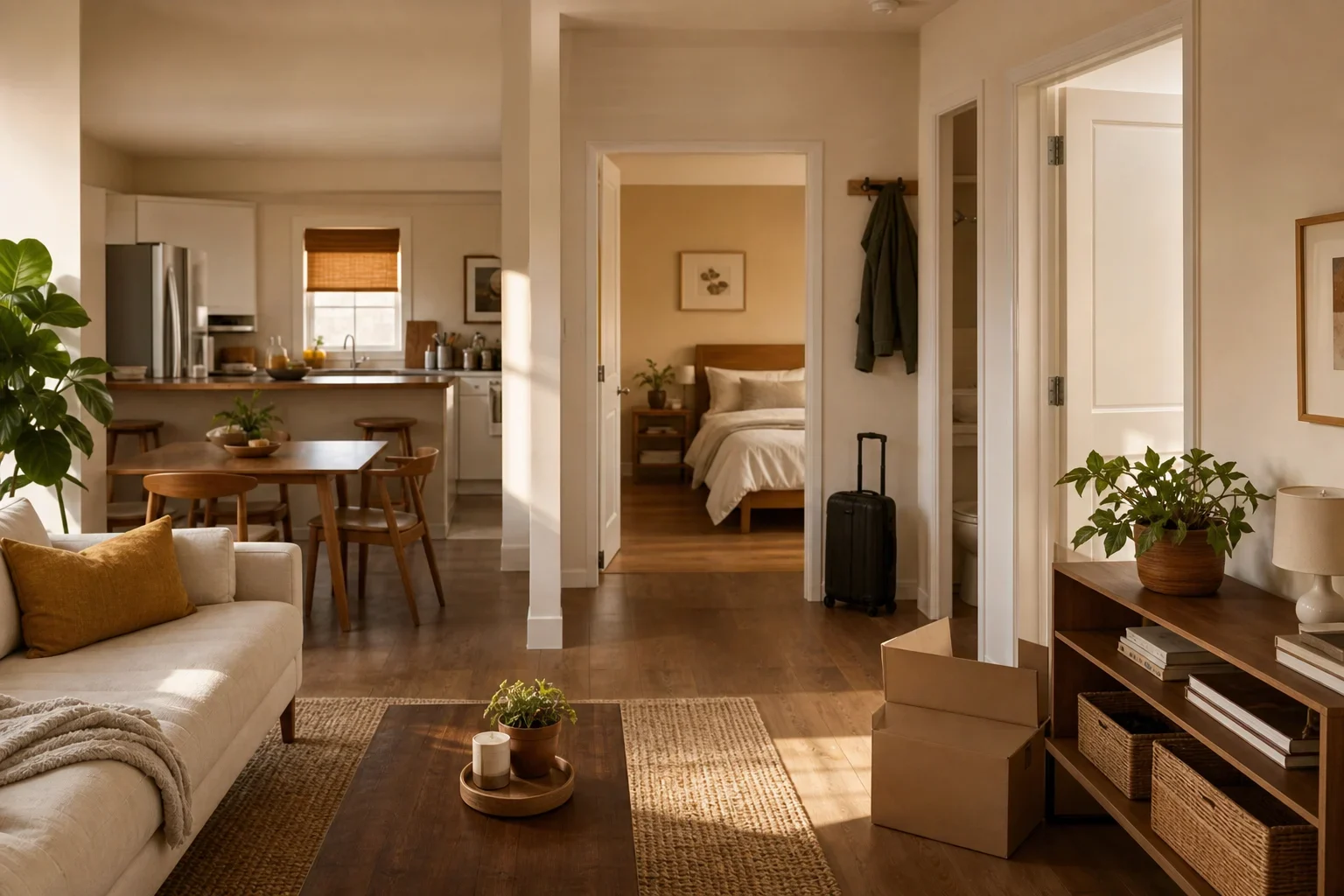 Editorial illustration for What to Buy First for Your First Apartment: A Room-by-Room Priority Order