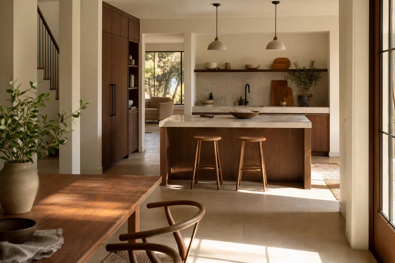 Kitchen and dining Illustration of Kitchen and dining