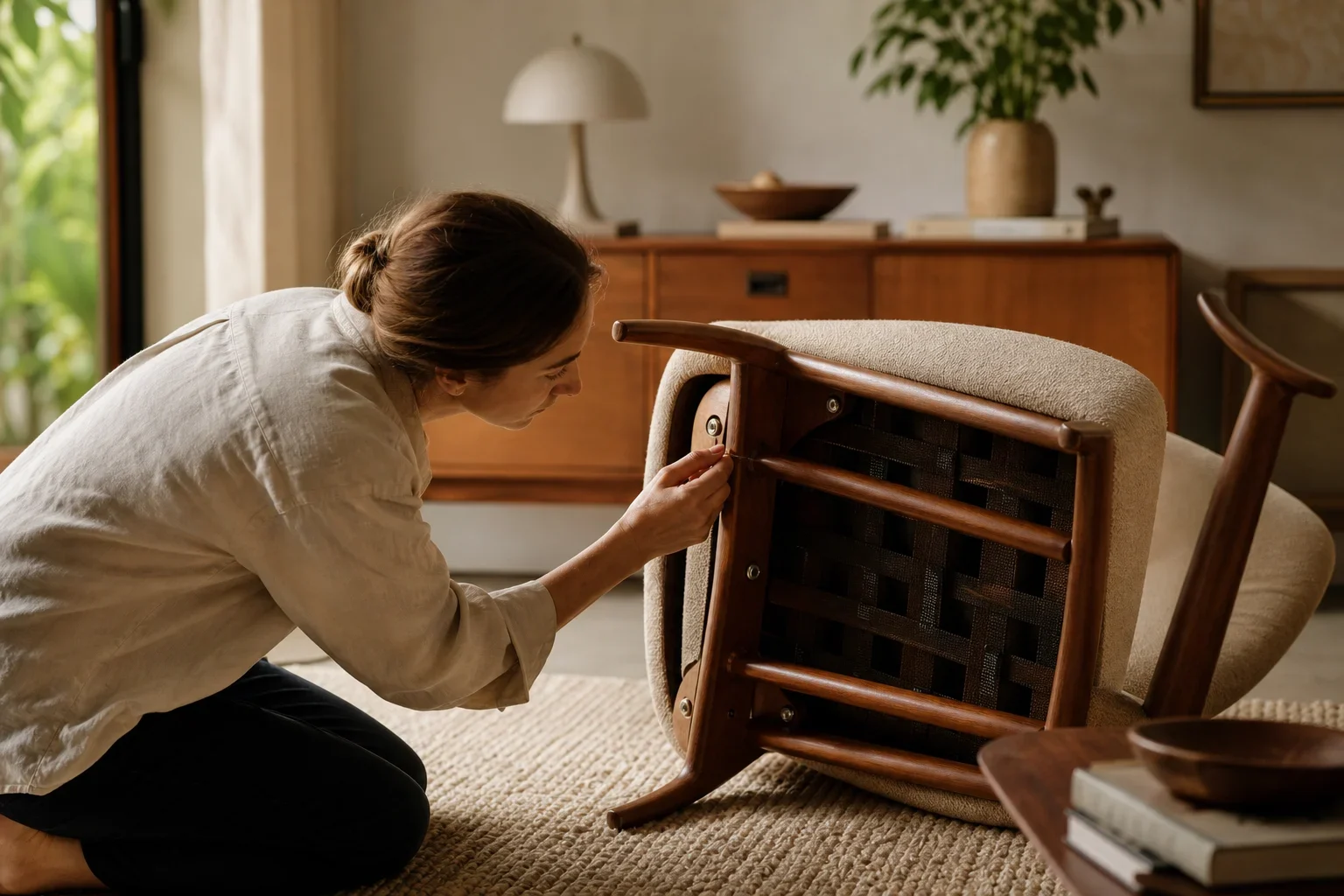 Illustration of Does a maker's label guarantee the chair is authentic?